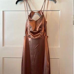 City Studios Juniors’ Scoop-NeckSide-Slit Dress